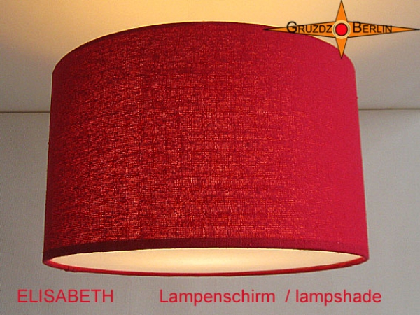 Roter Lampenschirm aus Seide ELISABETH Ø35 cm Seidenlampenschirm