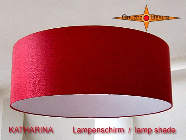 Red lampshade KATHARINA Ø60 cm silk jacquard red