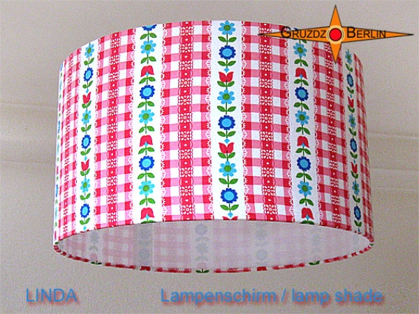 Retro Lampenschirm LINDA Ø35 cm Vintage Lampe Prilblumen 70er