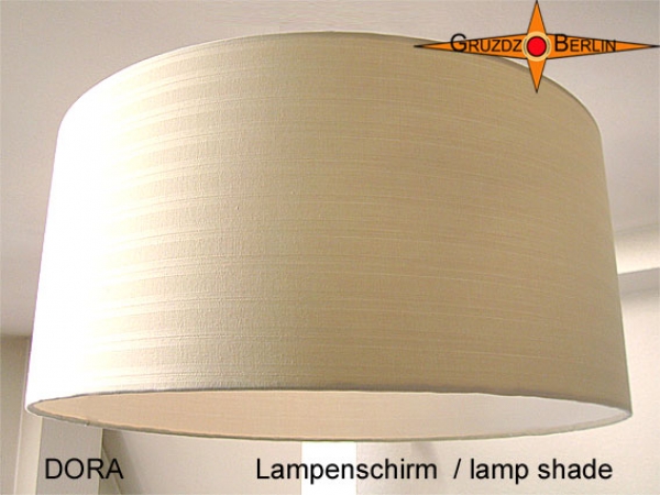 Lampenschirm beige DORA Ø40 cm Streifenlampe Jacquard beige