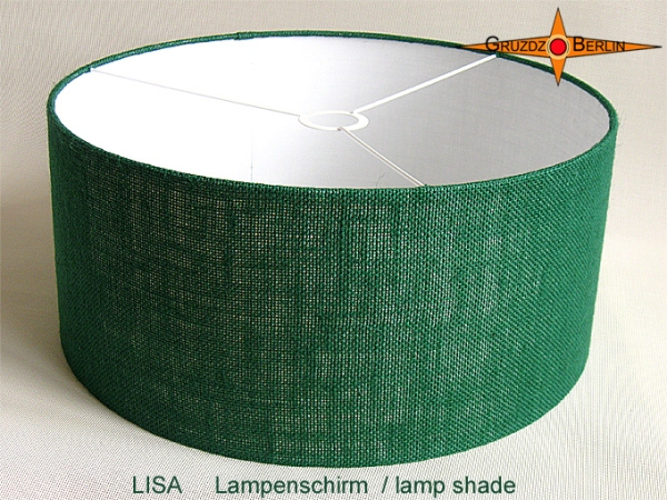 Grüner Lampenschirm aus Jute LISA Ø 45 cm