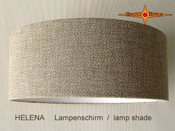 Lampenschirm Leinen beige HELENA Ø50 cm Bauernleinen Lampe