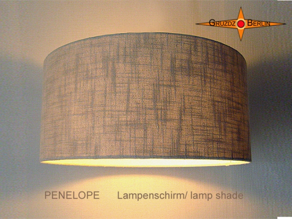Lampenschirm rund Naturleinen PENELOPE D 40 cm