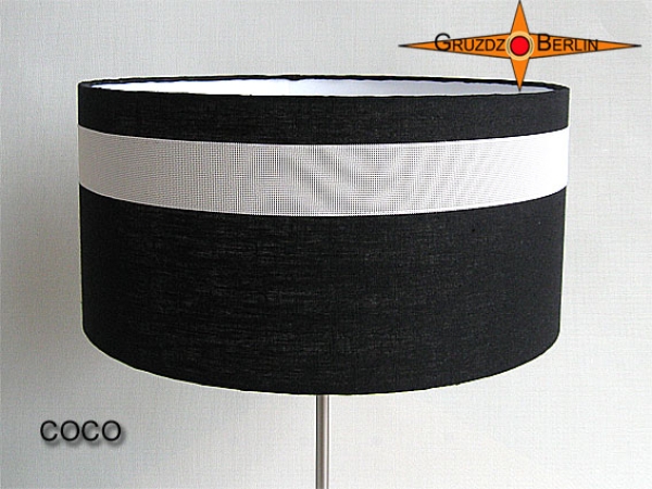 Schwarz Weisse Stehleuchte COCO Stehlampe in klassischem Design