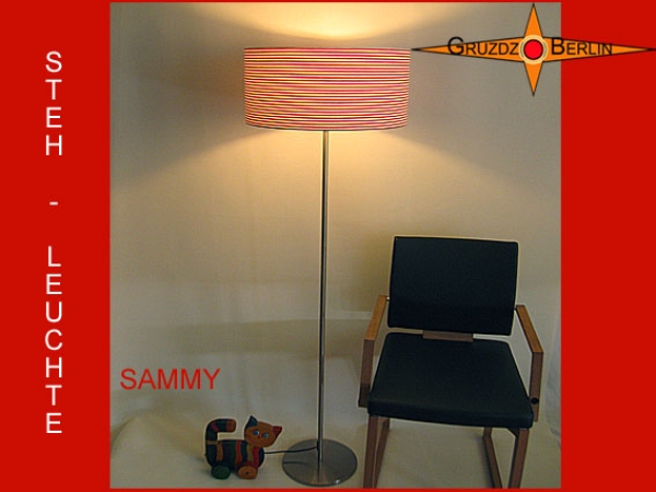 Stehleuchte Rot Weiss SAMMY Stehlampe geringelt rot