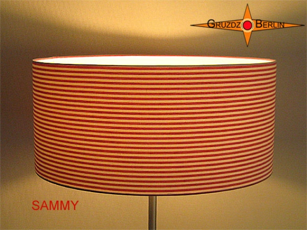 Stehleuchte Rot Weiss SAMMY Stehlampe geringelt rot