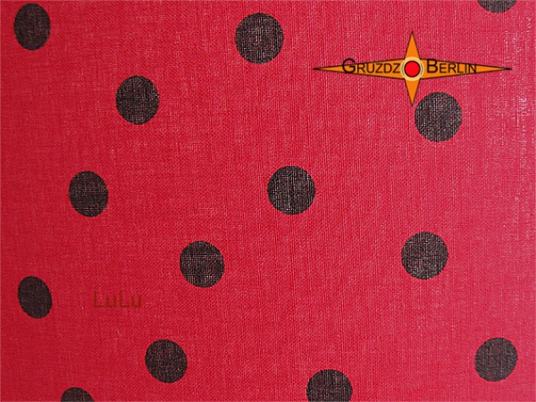 Rot schwarze Deckenlampe mit Punkten LULU Ø60 cm mit Lichtrand Diffusor