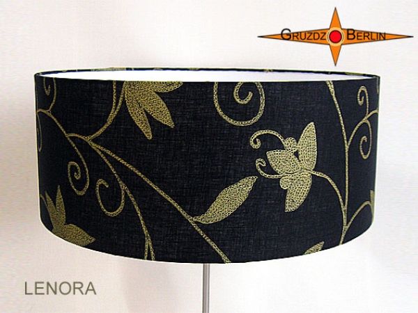 Table lamp black gold LENORA table lamp linen