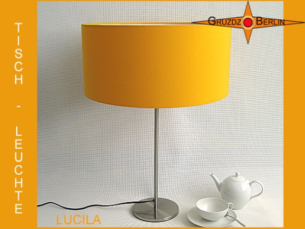 Yellow table lamp LUCILA Sun yellow table lamp