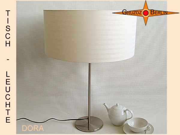 Beige Tischlampe mit Streifen DORA Tischleuchte