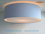 Blue ceiling lamp CAROLINE Ø50 cm ceiling light  with diffuser