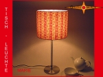 Tischleuchte MARIE Ø 25 cm Tischlampe Streifen rot